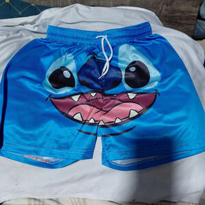 Kids Blue Stitch Character Shorts Size 13-14Y